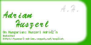 adrian huszerl business card